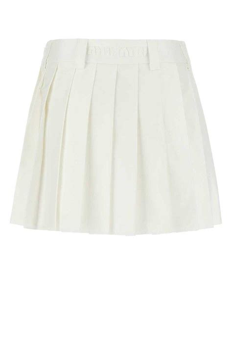 white miu miu skirt|mini miu skirts.